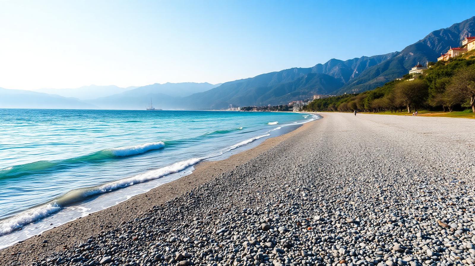 Borsh Beach an der Albanischen Riviera